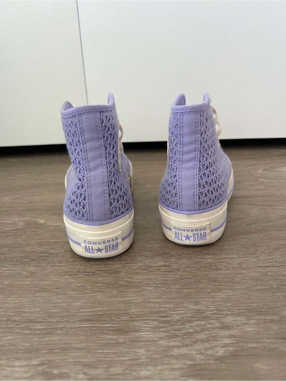 Converse Lavender High Top Platform Sneakers - Picture 4 of 6